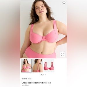 J Crew Cross-back underwire bikini top